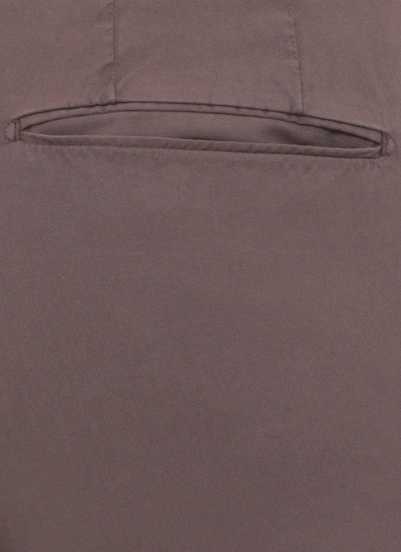 Incotex Brown Royal Batavia Cotton Formal Pants
