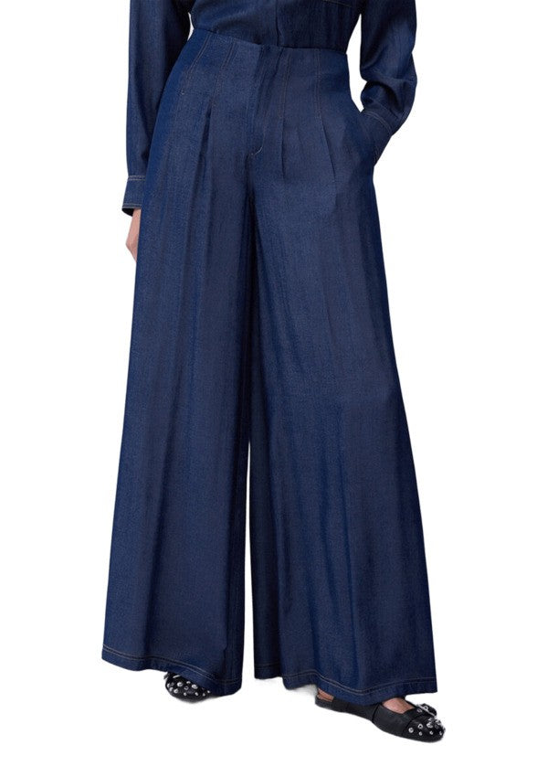 Liu Jo Chambray Wide-Leg Super Flare Jeans