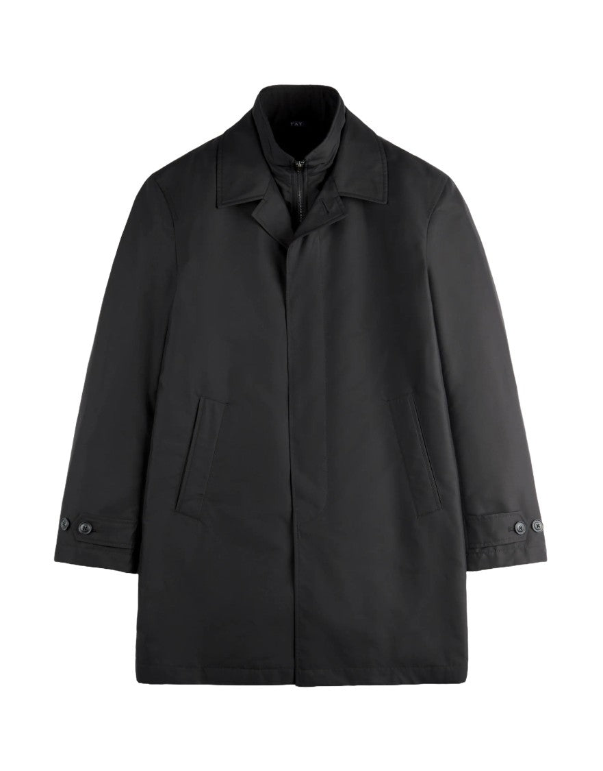 Fay Double-Breasted Cotton Jacket With Design