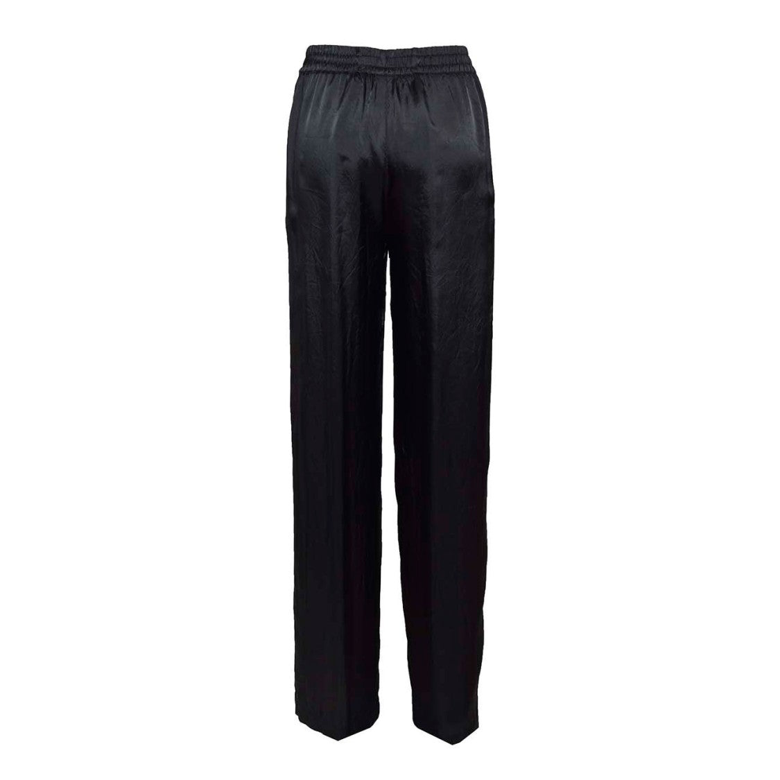 Aspesi Straight Leg Trousers In Black Washed Viscose