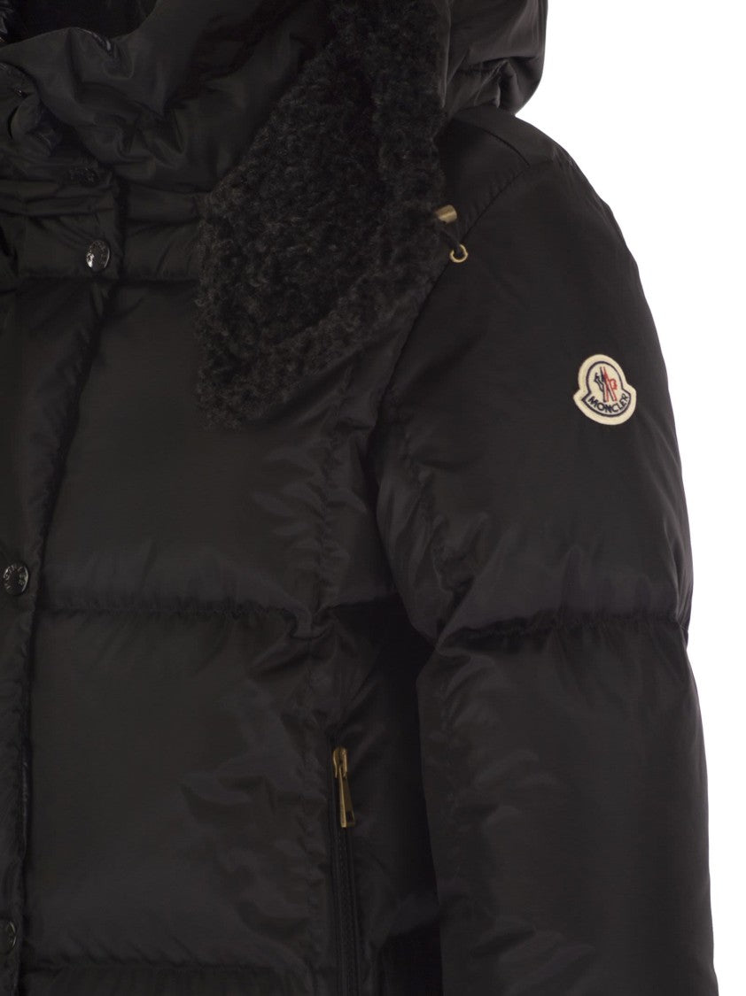 Moncler Castelnou - Short Down Jacket With Hood And Square Quilting