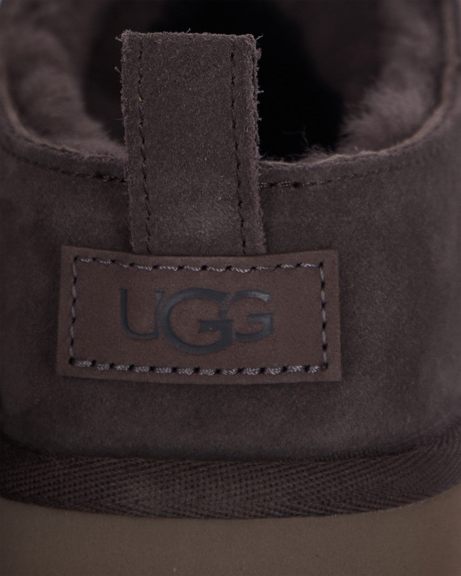 Ugg Classic Shearling-Lined Suede Slip-On Flats