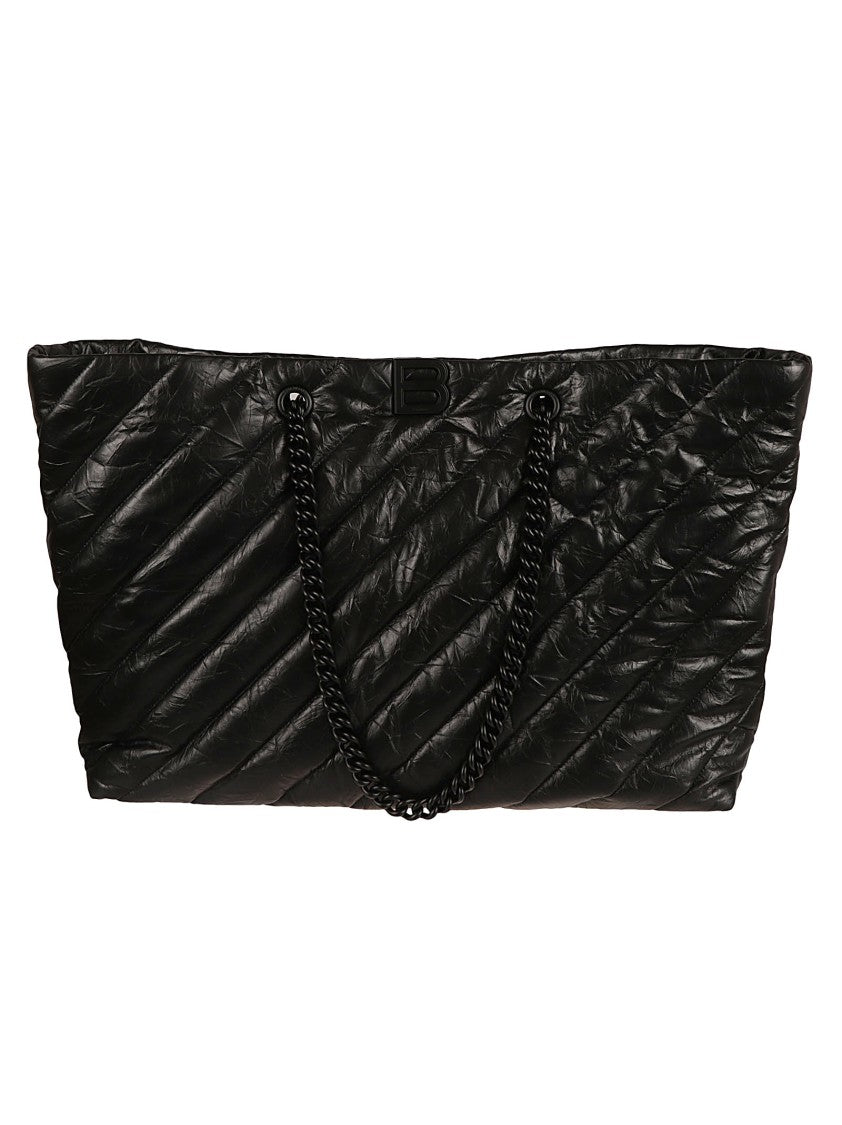 Balenciaga Quilted Black Calf Leather Tote Bag