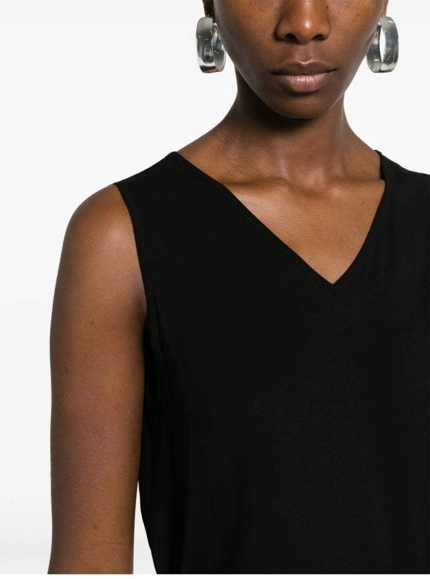 Fabiana Filippi Black V-Neck Top