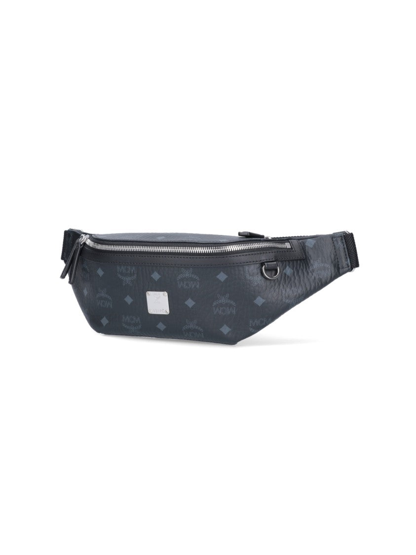 Mcm "Fursten" Bum Bag, In Blue "Visetos" Fabric