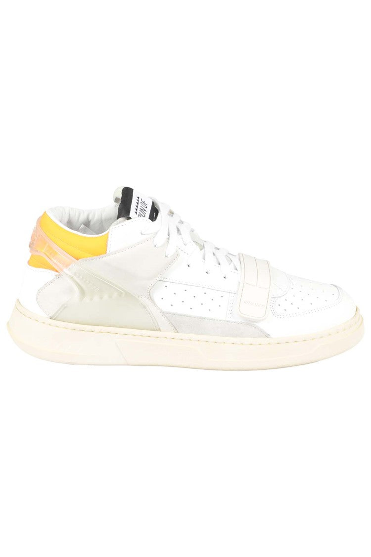 Run Of Errant Mid Combi Low-Top Sneakers In White
