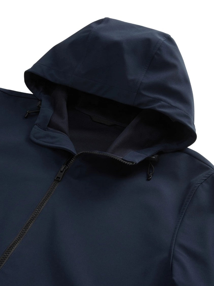 Woolrich Blue Soft Shell Full Zip Hoodie
