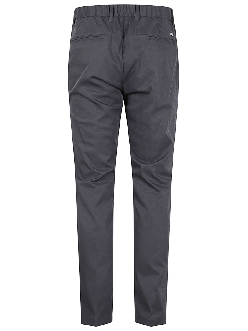 Herno Mechanical Stretch Twill Trousers With Drawstring Waist