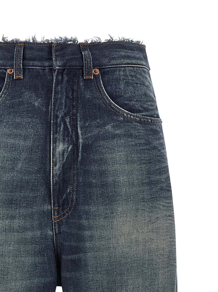 Mm6 By Maison Margiela Raw Cut Band Jeans