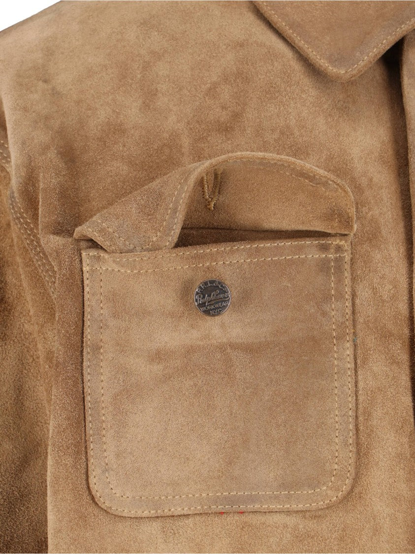 Polo Ralph Lauren Structured Brown Jacket With Front Zipper Closure