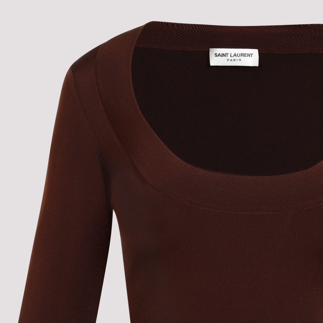 Saint Laurent Chocolat Viscose Mini Dress