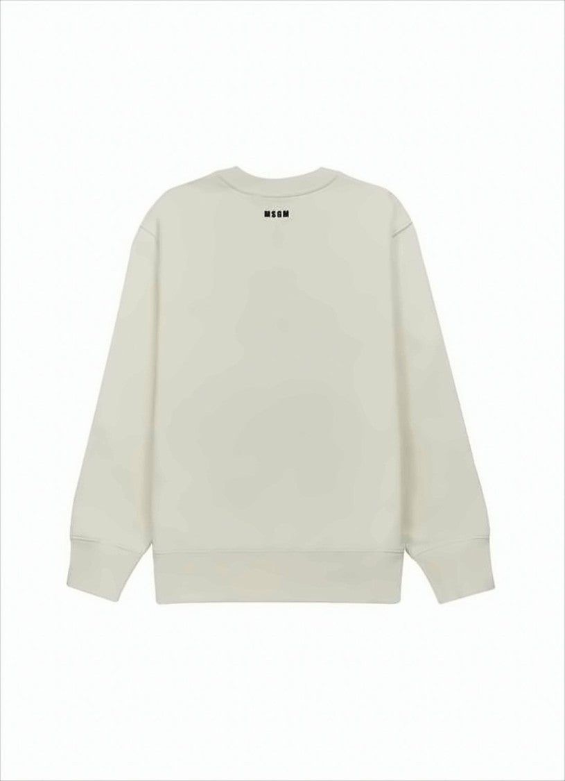 Msgm Relaxed-Fit Long-Sleeve Cotton Sweatshirt With Subtle Logo