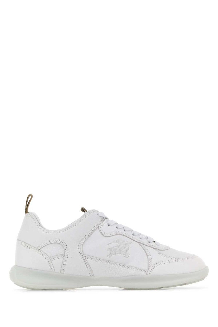 Burberry White Leather Sneakers