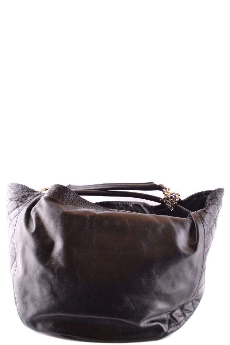 Dsquared2 Quilted Black Leather Shoulder Bag