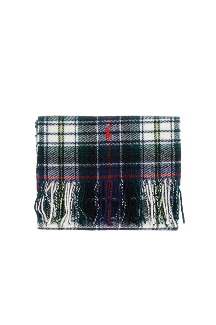 Polo Ralph Lauren Multicolor Tartan Wool Fringed Scarf