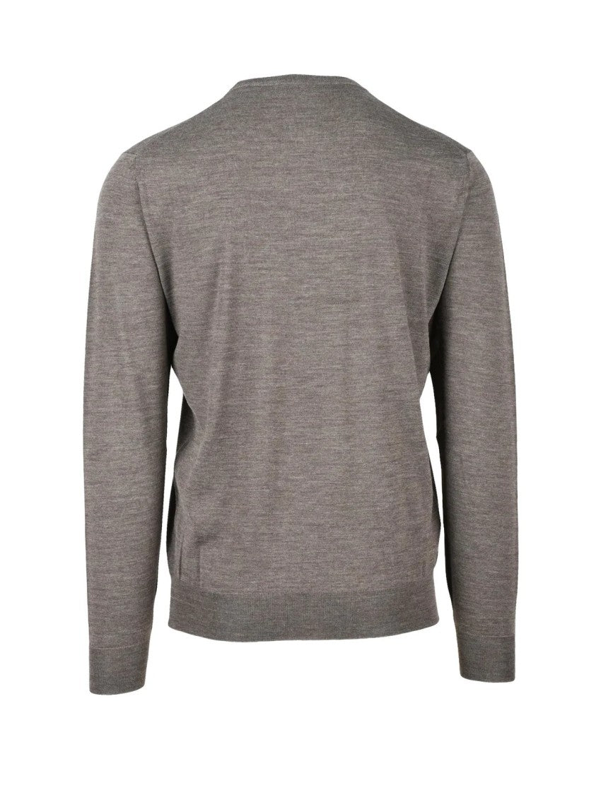 Filippo De Laurentiis Merino Wool Crew Neck Sweater With Timeless Fit