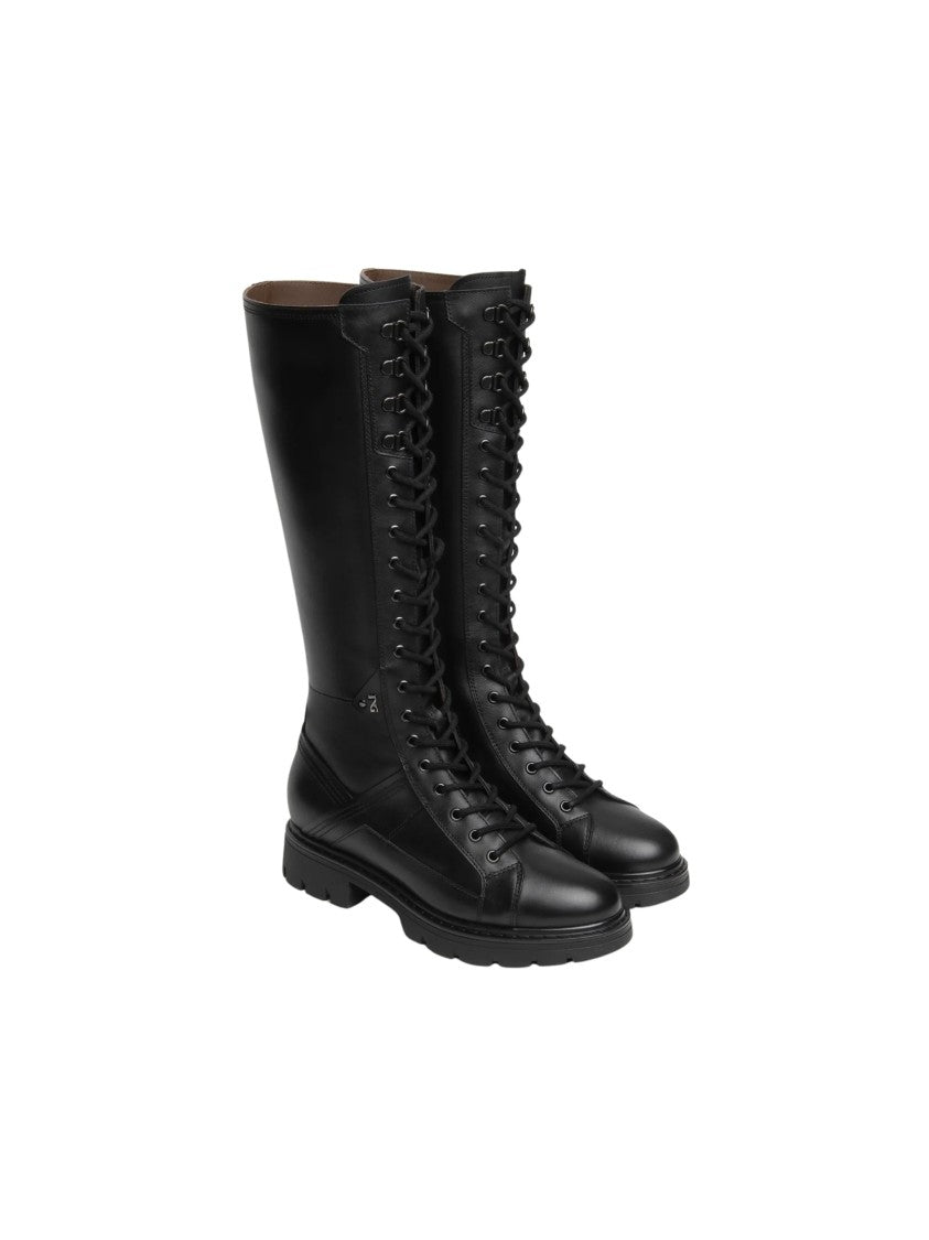 Nero Giardini Ofena Lace-Up Leather Ankle Boots