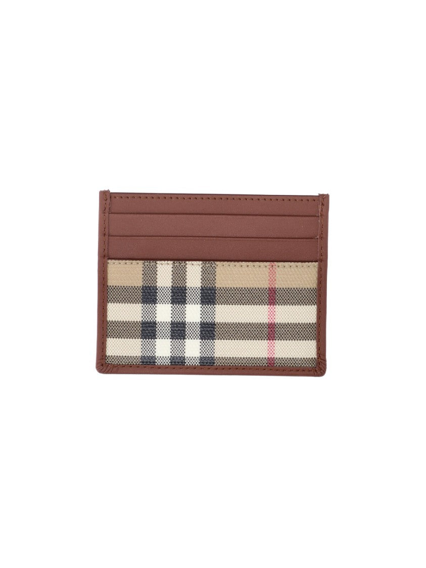 Burberry Beige Check Canvas Wallet