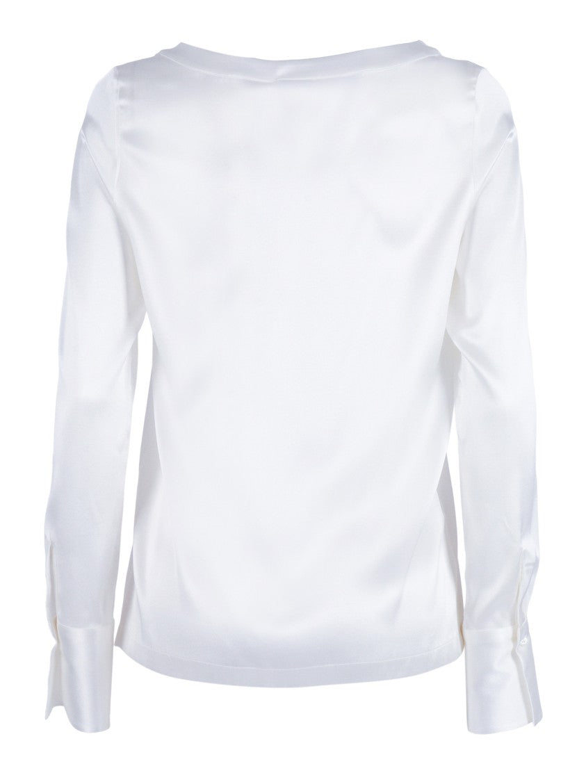 Mazzarelli Camicie Angie B Silk Boat Neck Blouse