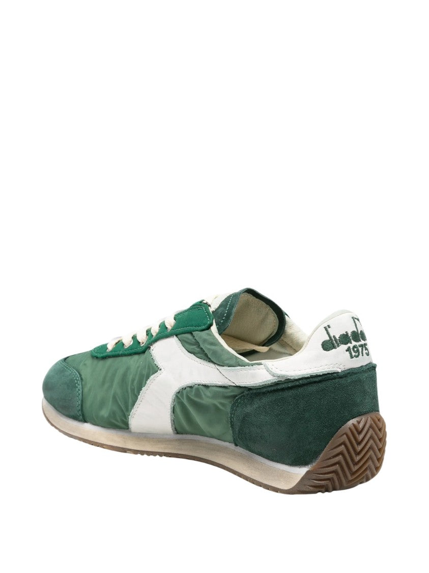 Diadora Equipe Vela Vintage Green Suede-And-Nylon Sneakers