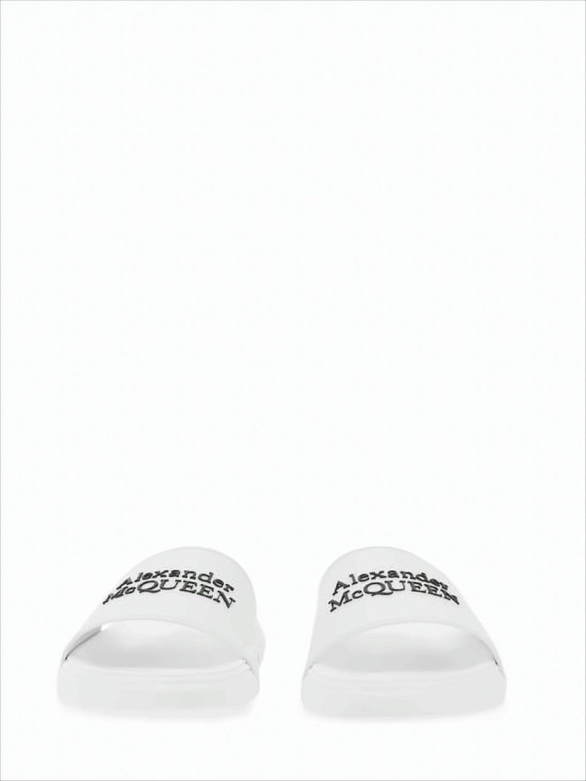 Alexander Mcqueen Minimalist Slip-On Mules With Bold Branding