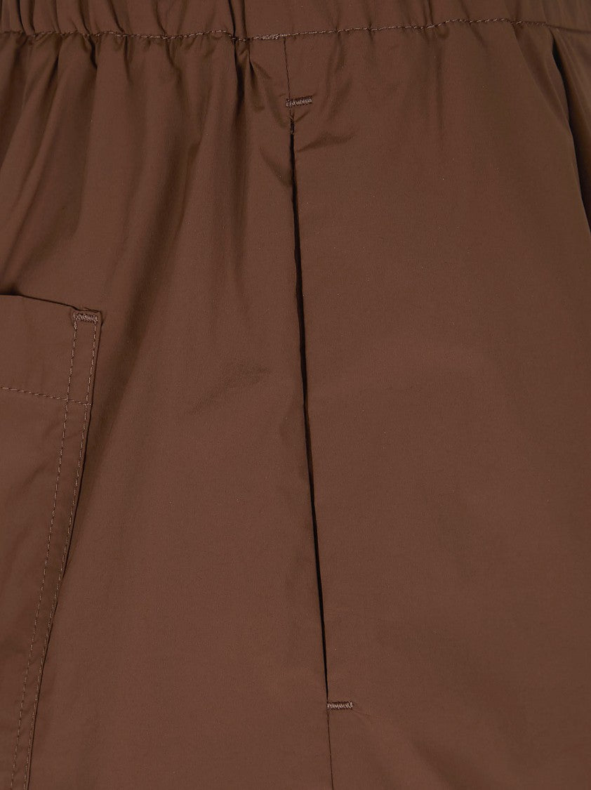 Herno Lightweight Matte Finish Stretch Nylon Shorts With Grosgrain Drawstring