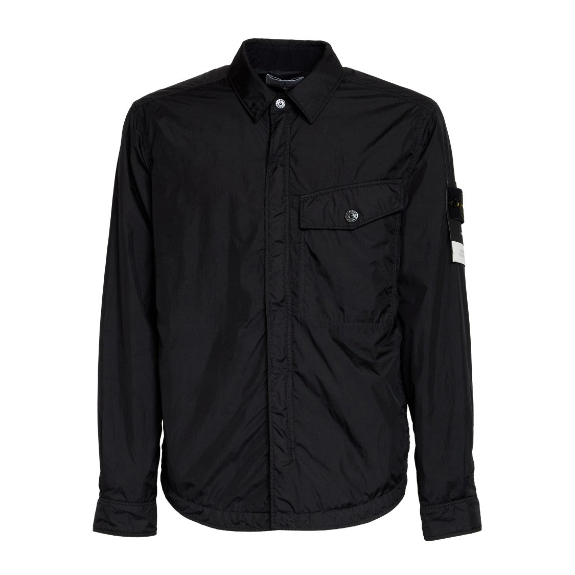 Stone Island Lightweight Black Jacket With Classic Collar