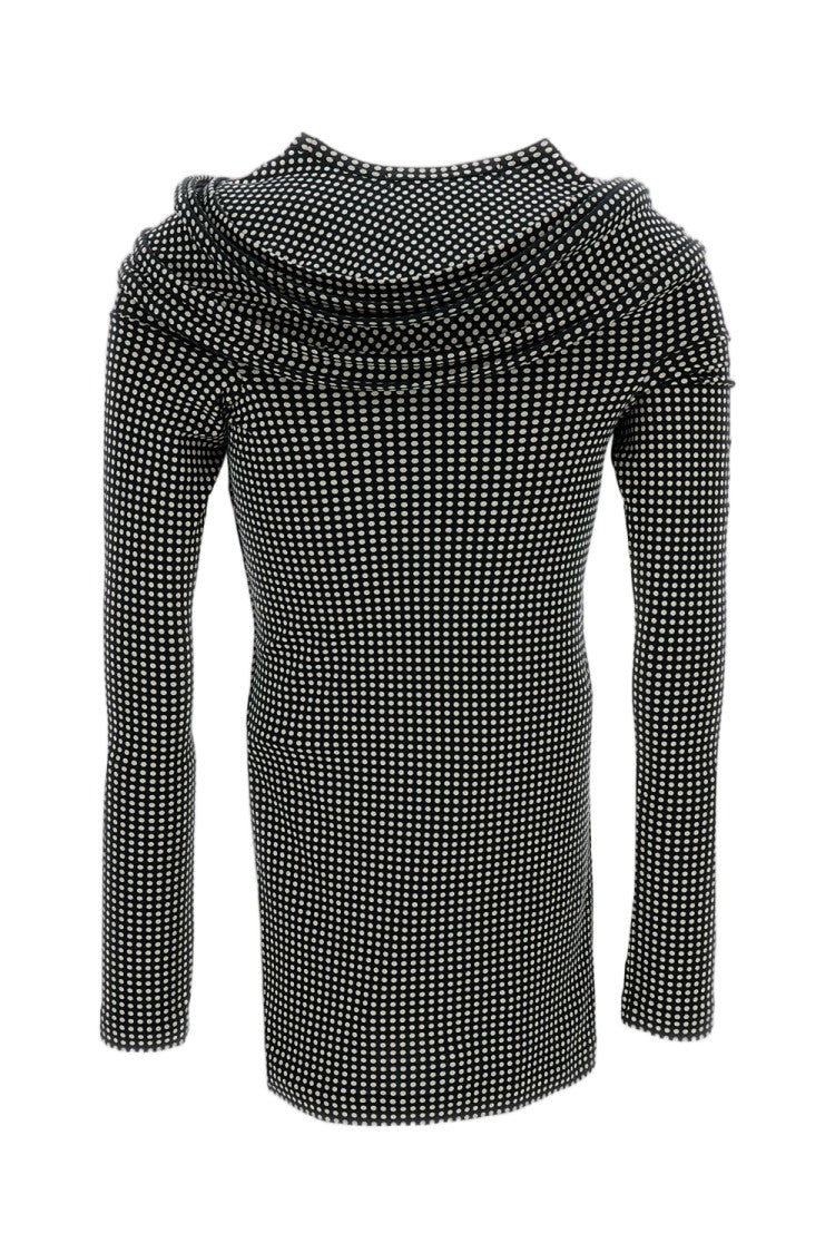 Junya Watanabe Black Long-Sleeve Polka Dot Cotton T-Shirt
