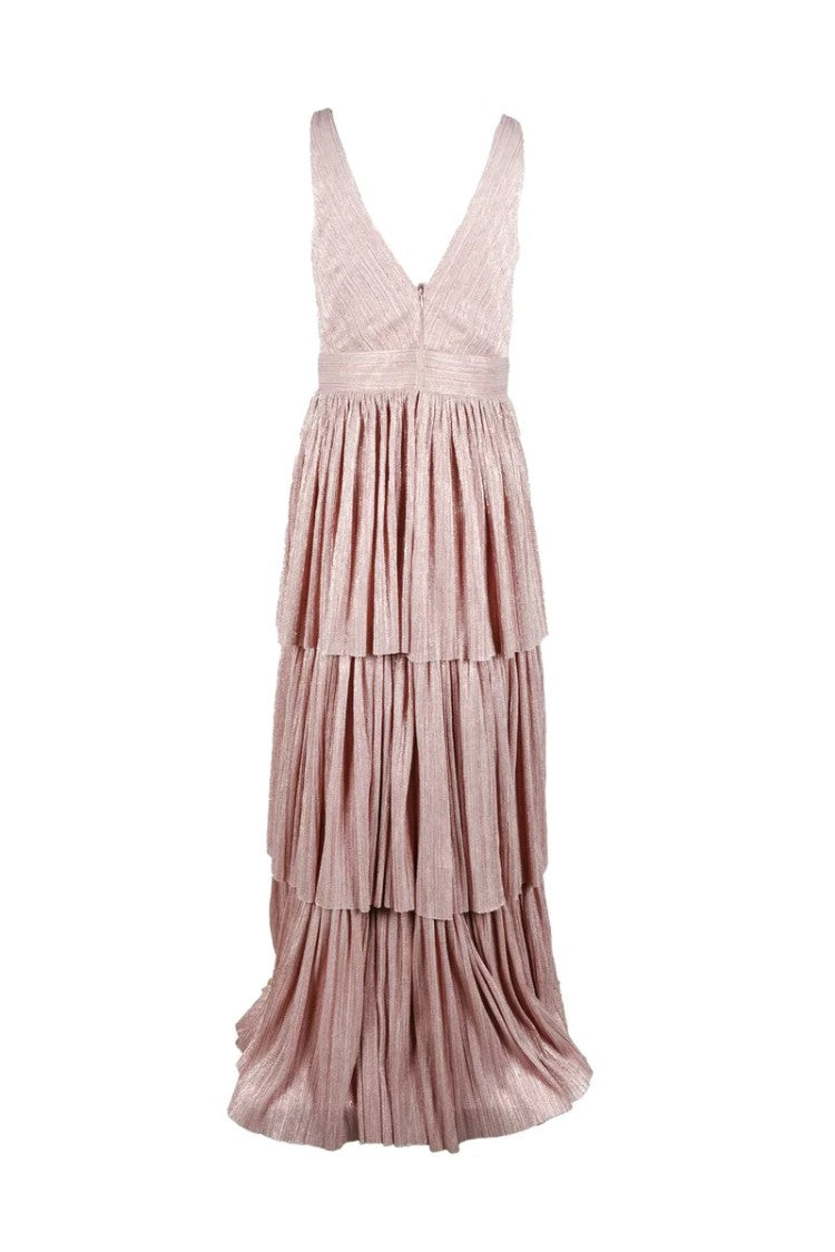 Soani Long Pleated Dress - Pink