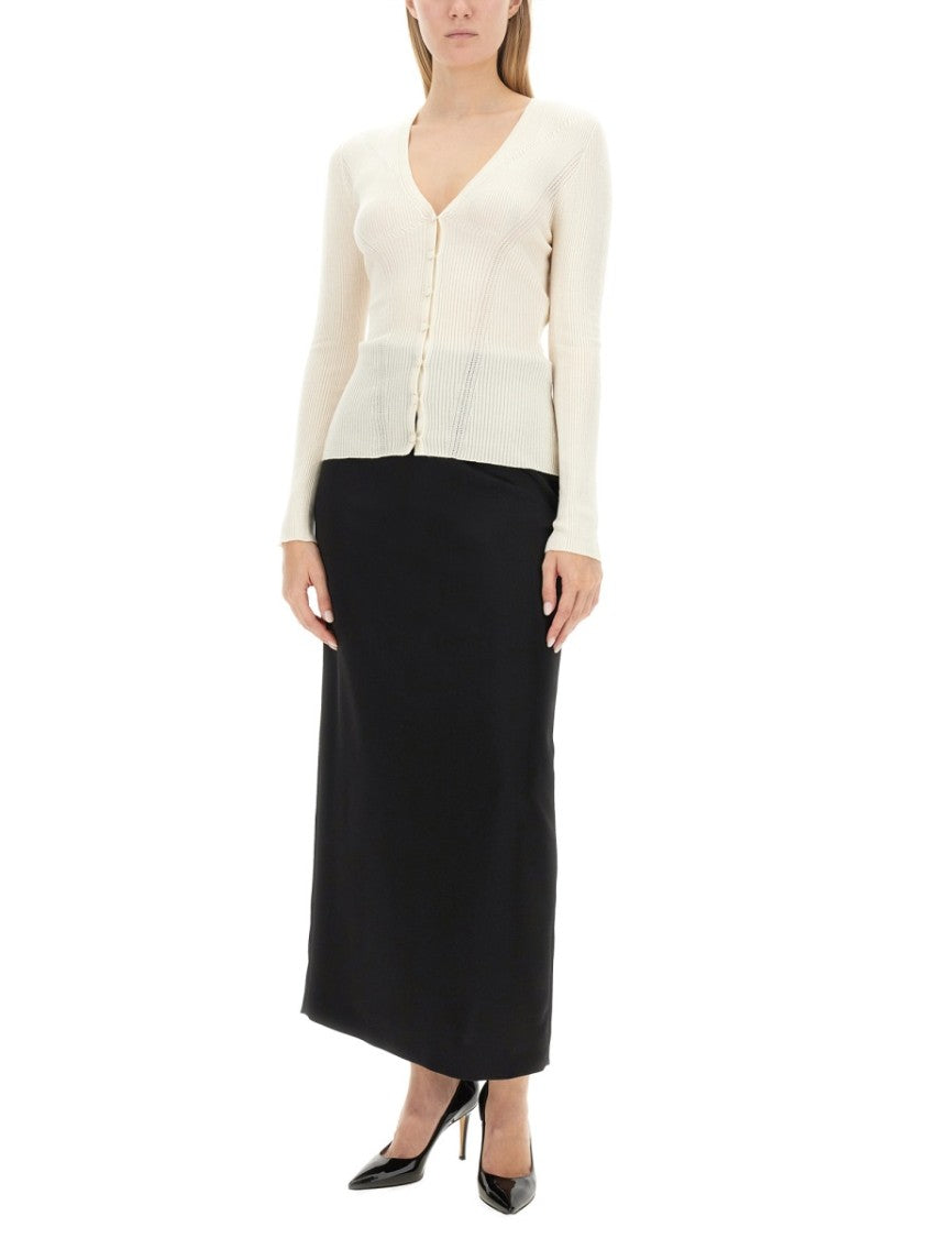 Lanvin Elegant Long Skirt With Subtle Back Slit