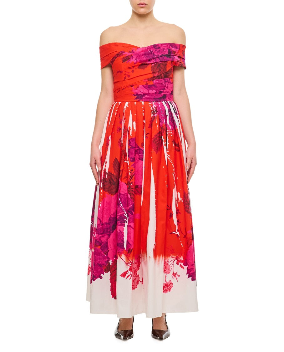 Erdem Off Shoulder Full Skirt Cocktail Dress