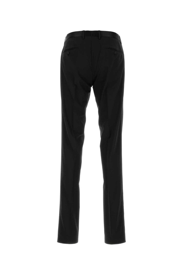 Dolce & Gabbana Black Stretch Wool Blend Pant
