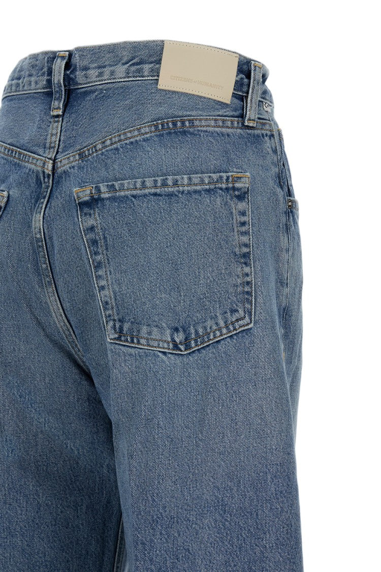 Citizens Of Humanity Mid-Rise Baggy Jeans In Light Blue Organic Cotton