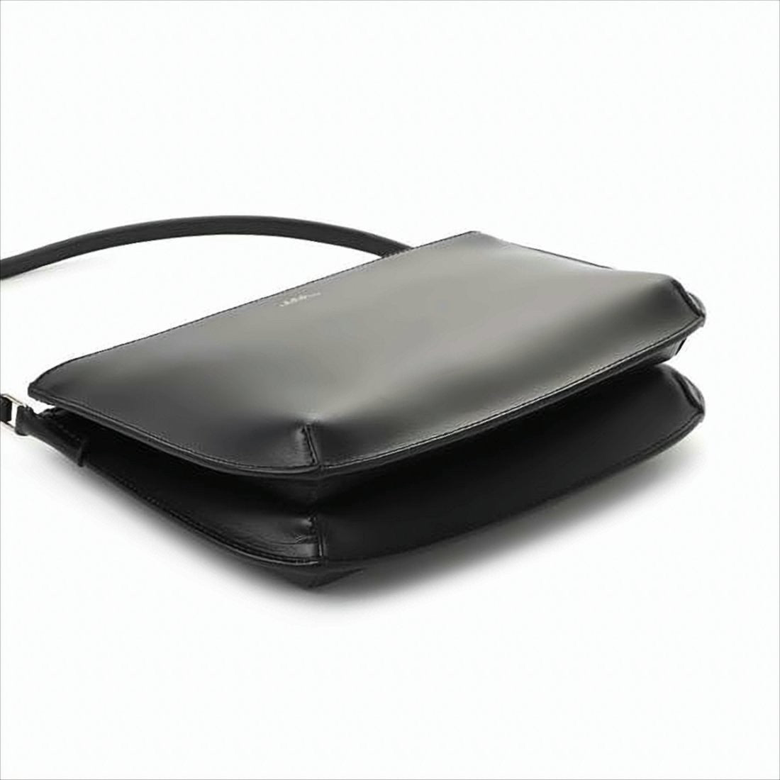 A.P.C. Smooth Leather Double Pouch Crossbody Bag