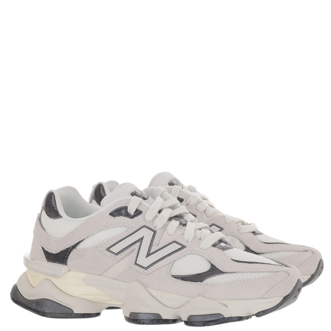 New Balance Black 9060 Multi-Layered Suede Panel Sneakers