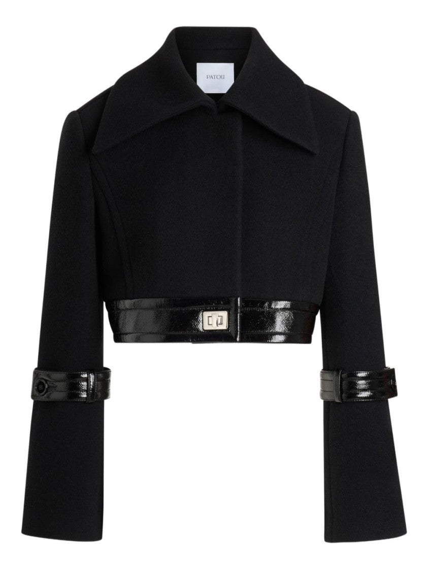 Patou Cropped Lock Jacket In Sustainable Wool Blend