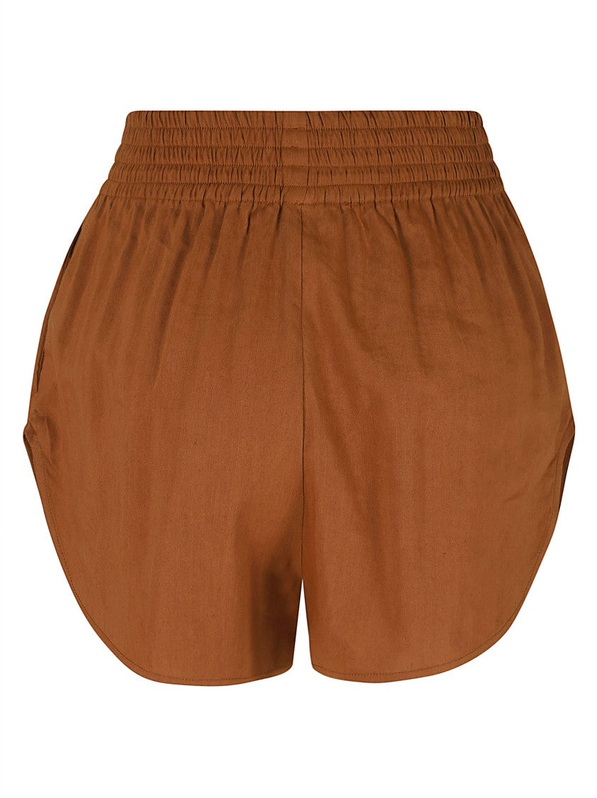 Ermanno Scervino Linen Blend Mini Shorts With High Elastic Waist