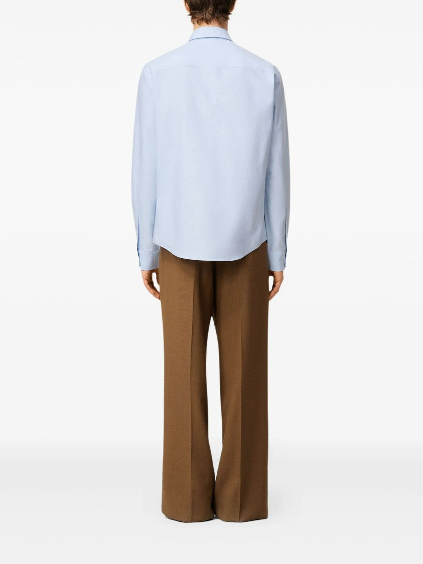 Ami Light Blue Cotton Oxford Shirt