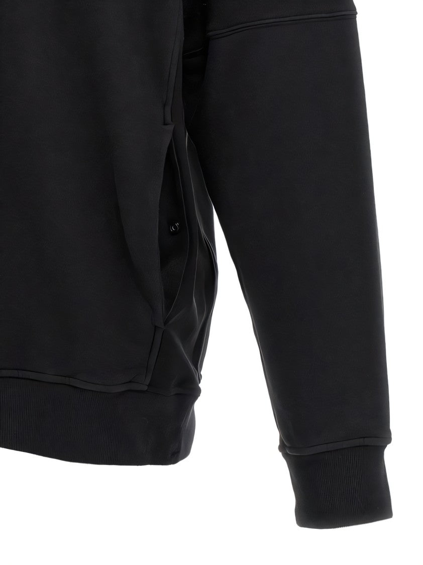 Stone Island Long-Sleeve Black Crew Neck Top With Raglan Sleeves