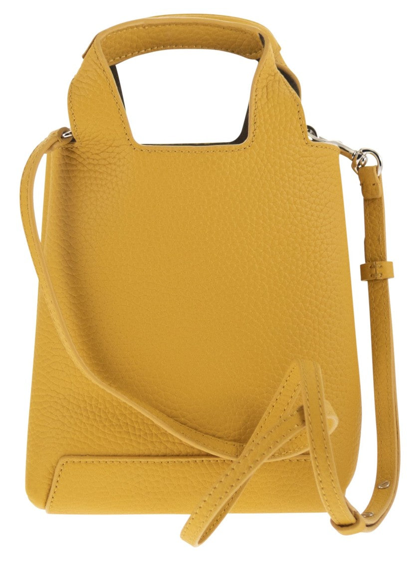 Hogan Mini Handbag Crafted From Hammered Leather