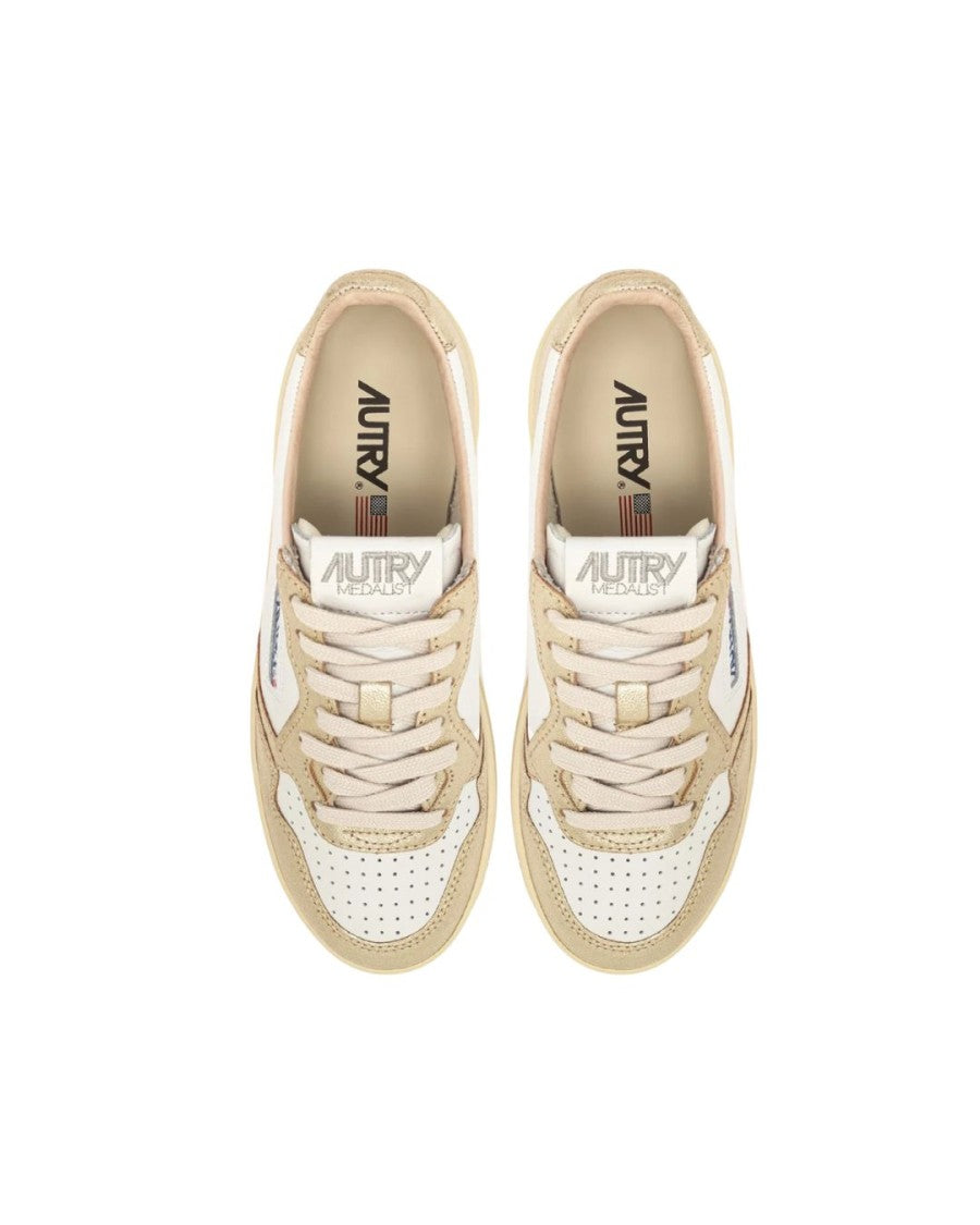 Autry Medalist Platform Sneakers With Padded Collar And Leather Insole