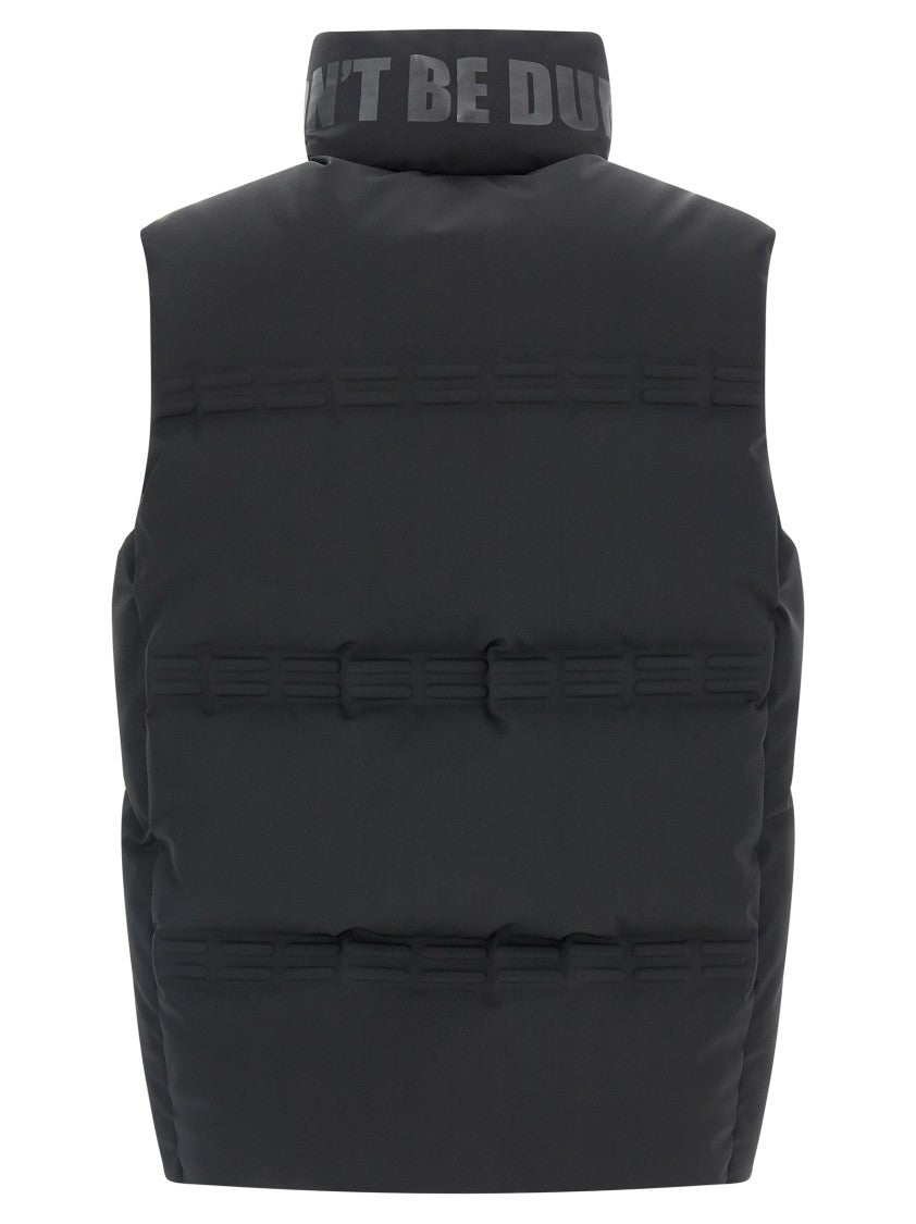 Moncler Genius Technical Fabric Vest With High Neck And Embossed Detail