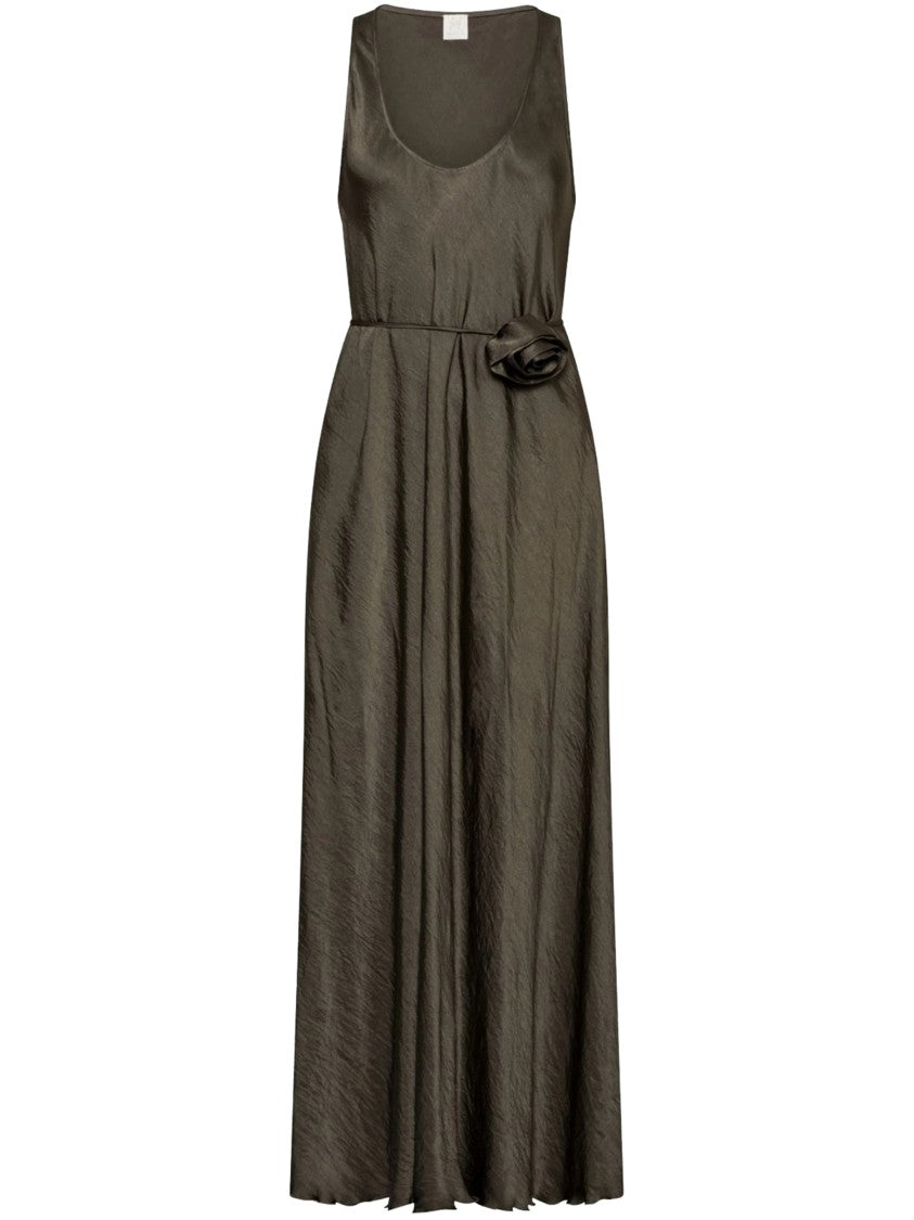 Marella Brown Mlmalcool Flowing Sleeveless Acetate Dress