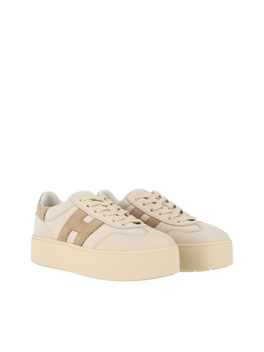 Hogan H698 Calfskin Suede Low-Top Sneakers