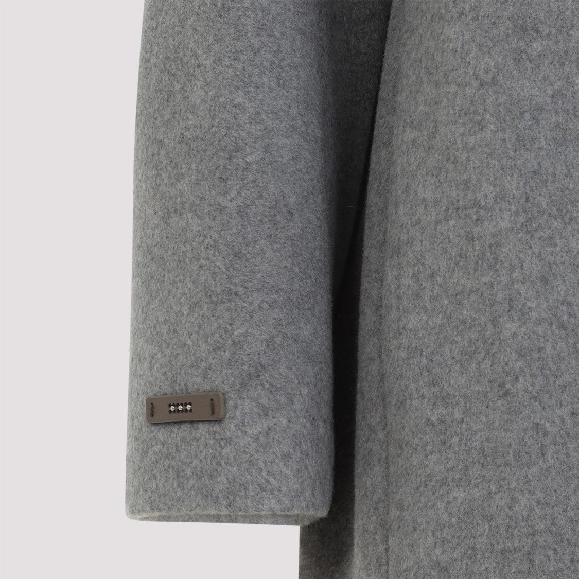 Peserico Cocoon Grey Virgin Wool Coat