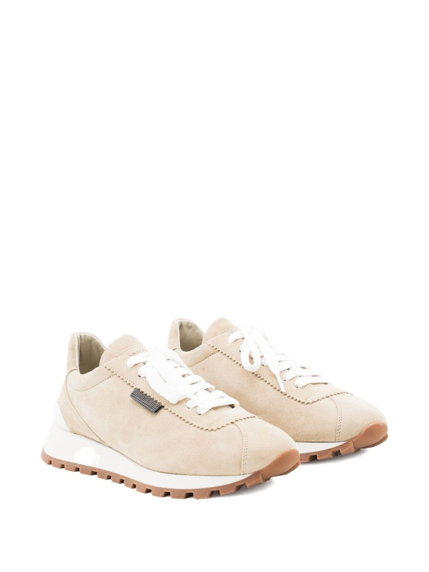 Brunello Cucinelli Dove Grey Suede Sneakers