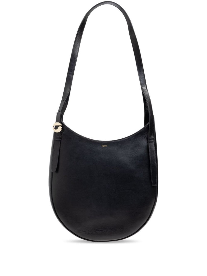 Coperni Black Curved Calf Leather Shoulder Bag