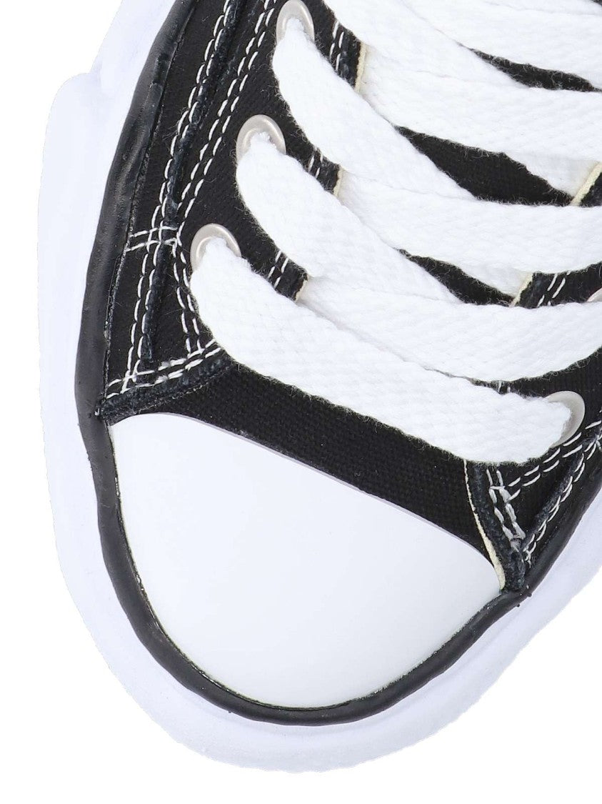 Maison Mihara Yasuhiro "Peterson" High-Top Sneakers, In Black Cotton