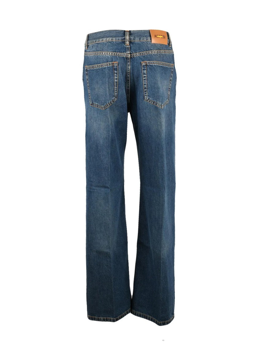 Aspesi Comfort Fit Denim Jeans With Wide Leg Silhouette