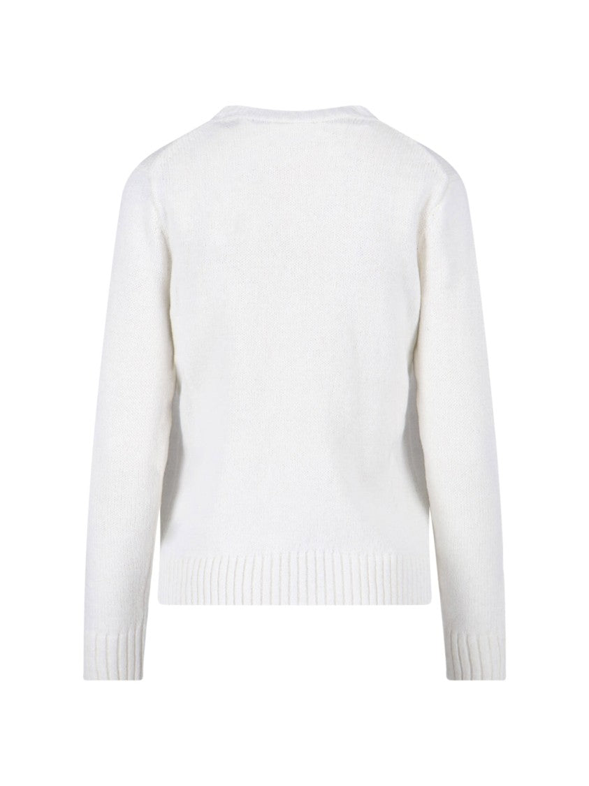 Polo Ralph Lauren White Polo Bear Knit Sweater